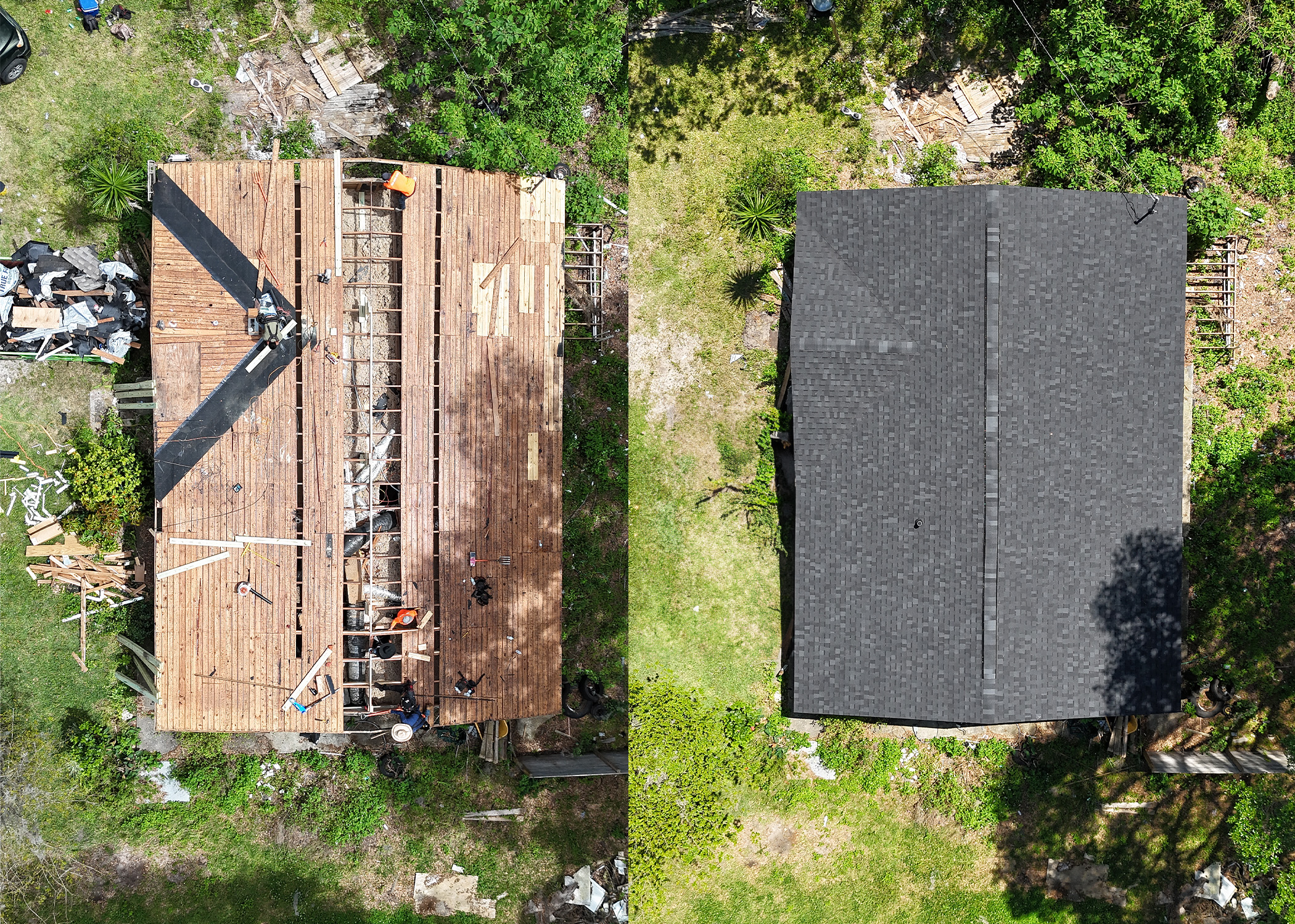 roof repair before and after gainesville florida